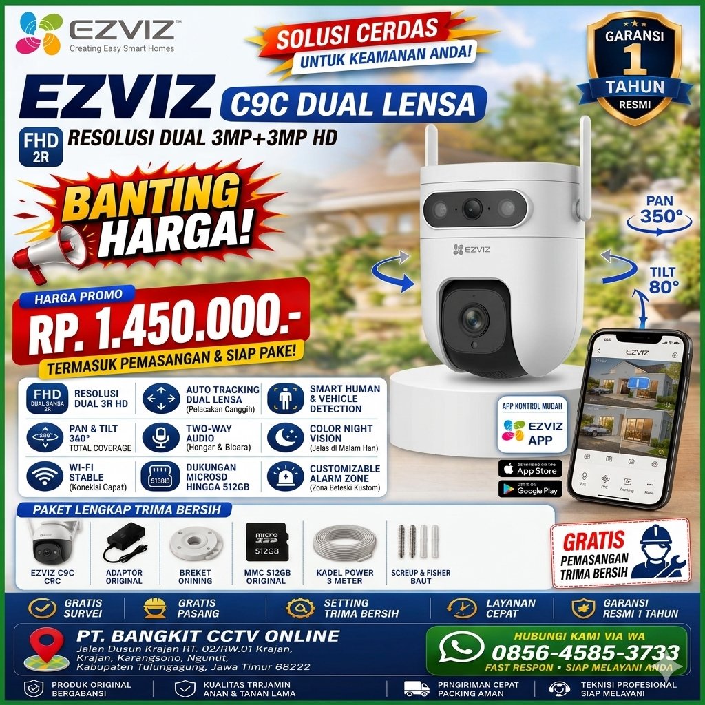 PROMO EZVIZ C9C DUAL LENSA 3MP+3MP  - Promo Bangkit CCTV